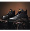 High-top Men's Leather Boots Winter Men's Sewing Thread Warm Spot Martin Boots Brown Round Head Casual Men's Shoes