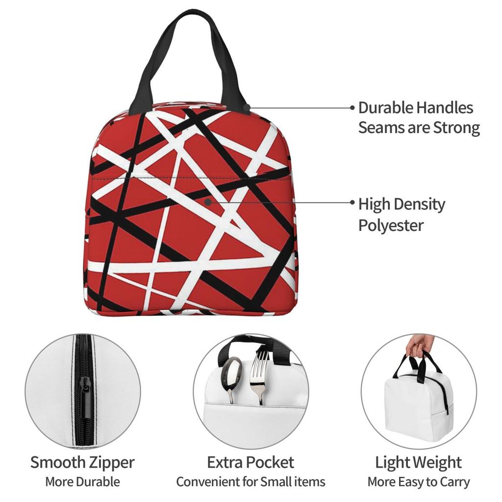 Nice One Van Halen Insulated Lunch Bag for Women Children Portable Food Boxes Thermal Lunch Box Tote