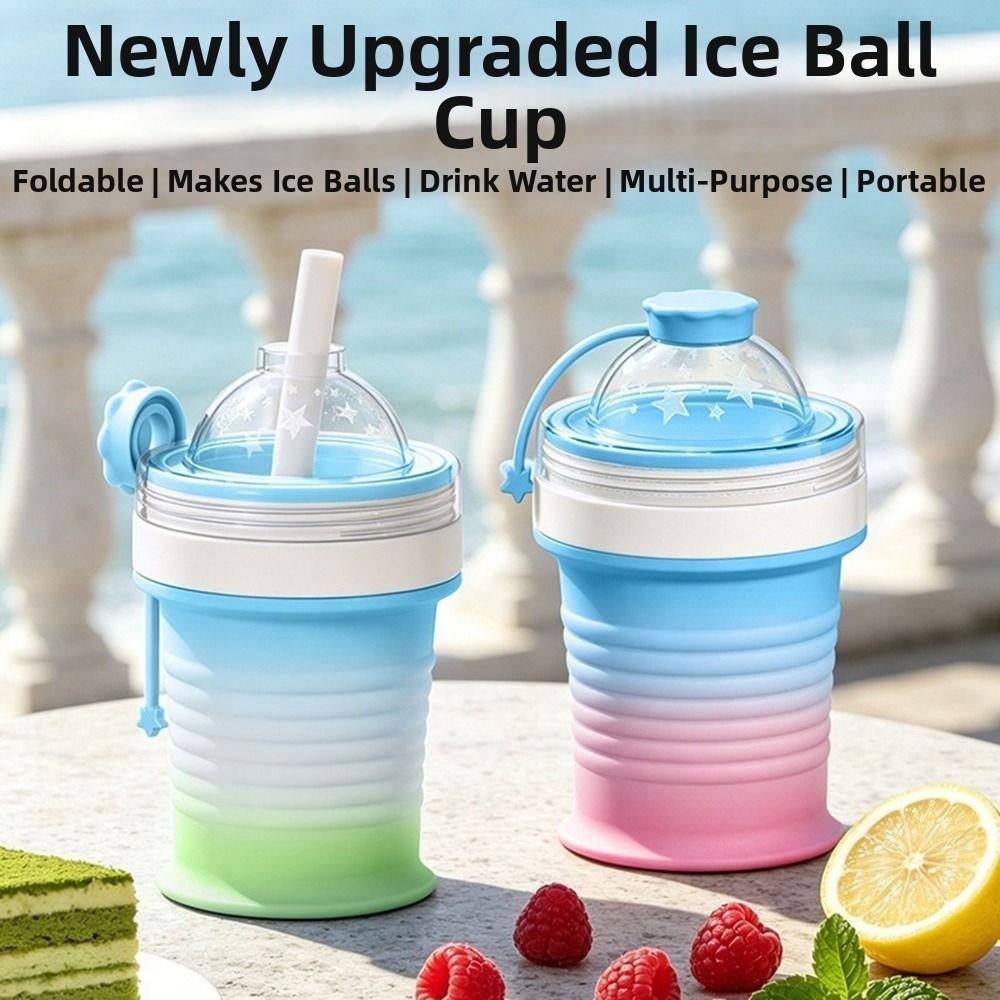 Silicone Ice Ball Maker Cup Portable Tumbler Ice Mold Cup New Ice Sphere Mold  Travel