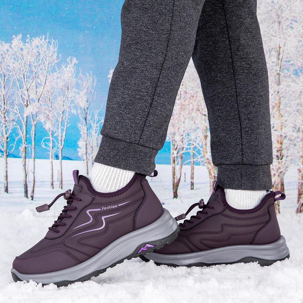 Men Large Size Warm Lined Boots High Top Shoes Winter Walking and Commuting Casual Outdoor Travel Daily Boots Style Sizes 36-44