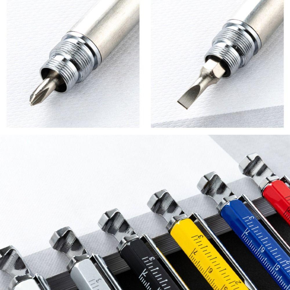 Detachable Ballpoint Pen Portable Measure Technical Ruler  Engineer Carpenter Work