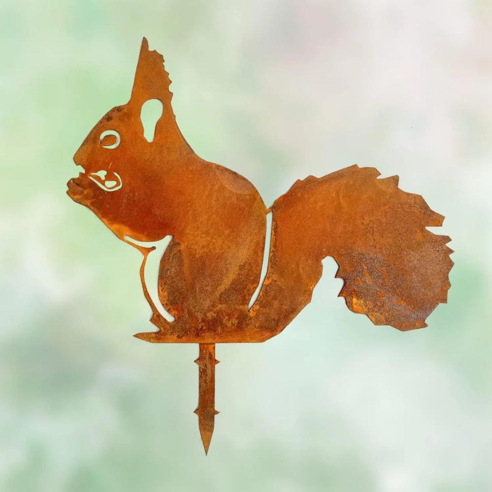 Садовые украшения Rusty Animal Garden Metal Yard Art Corten Steel Outdoor Decor Squirrel — фото 3