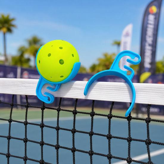 1/2 stk. Bærbar Pickleball Boldholder, Pickleball Boldbane Hegn Netklips, Hurtig Adgang Plastik Pickleball Boldklemme Tilbehør