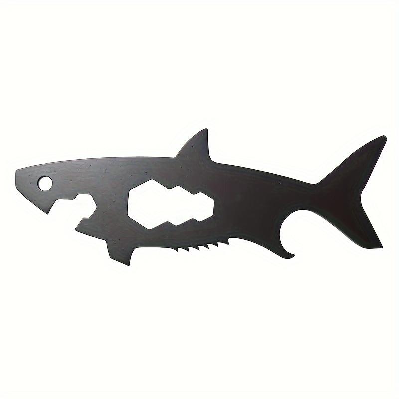 1/2 Stück Multifunktionswerkzeug in Haiform, Flaschenöffner, Säge, Cutter, Schraubenschlüssel, Messlineal, Schraubendreher
