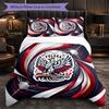 Poland Football Pattern 3 Pieces Bedding Set Soft Microfiber Duvet Cover with Pillow Cases for Bedroom