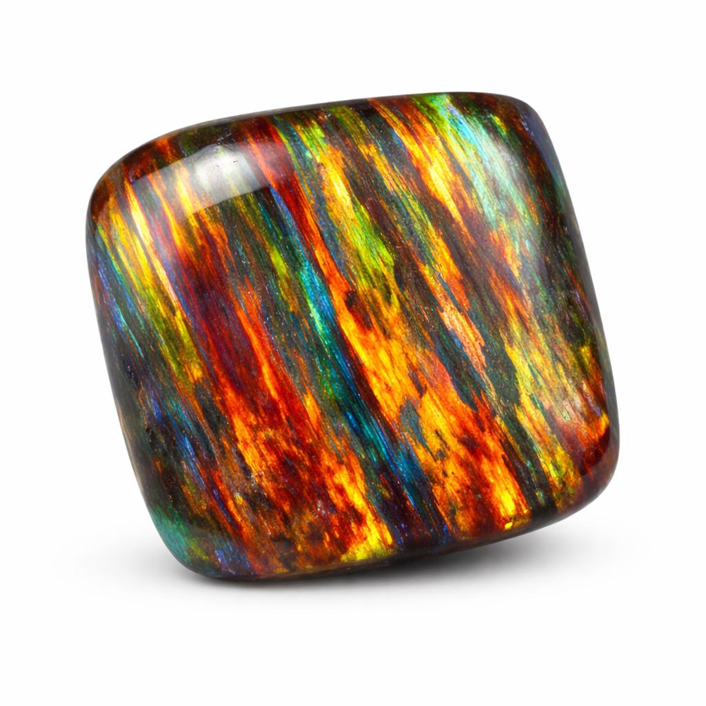 Lab-Created Opal Loose Gemstone 7.40 ct Cushion Cut Multi-Color Boulder October Birthday Birthstone