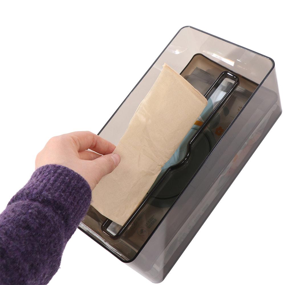 Multi-Functional Transparent Tissue Box Rectangular Napkin Storage Case  Living Room