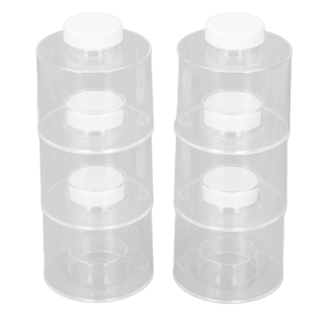 6 Pcs Stackable Spice Pot Spice Tower Spice Color Transparent Pot Seasoning Bottle for Kitchen