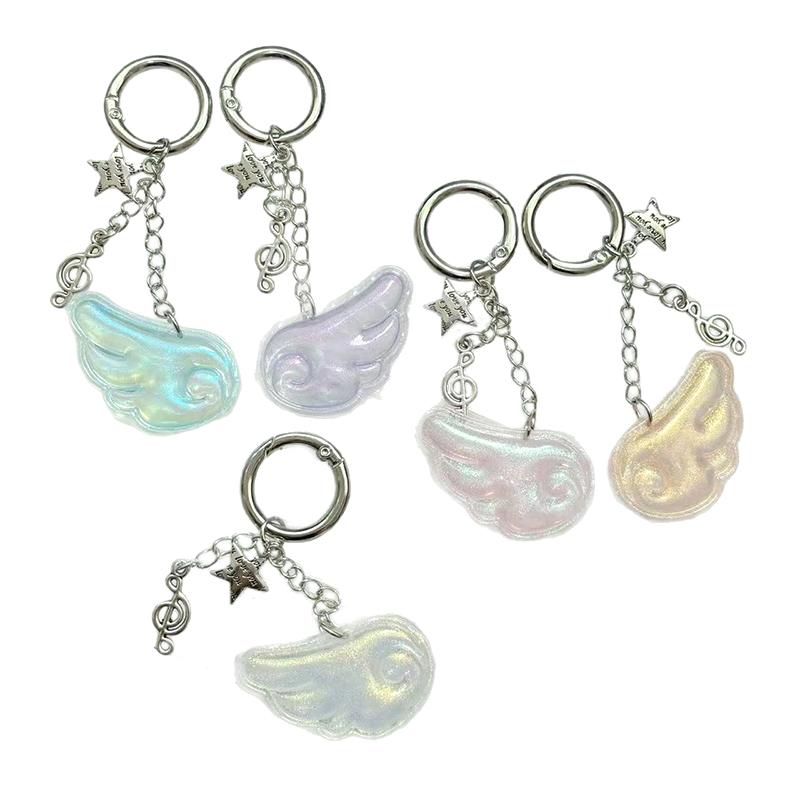 1 Stück Engelsflügel Design Süßer Stil Taschenanhänger Lieblicher Handy-Anhänger DIY Zubehör Schlüsselanhänger Airpods Anhänger Mehrfarbig