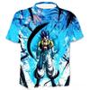 Children's Dragon Ball Series 3D Digital Printed Boys' Street Trendy Round Neck Short Sleeved T-shirt