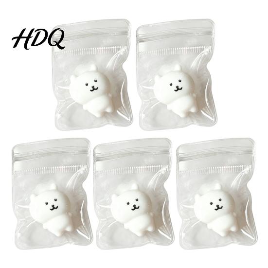 Anxiety Relief Toy 3/4/5/6Pcs Mini Bear Stress Toy, Cartoon White Squeeze Slow Rebound Sensory for Kids Adults, Party Favors