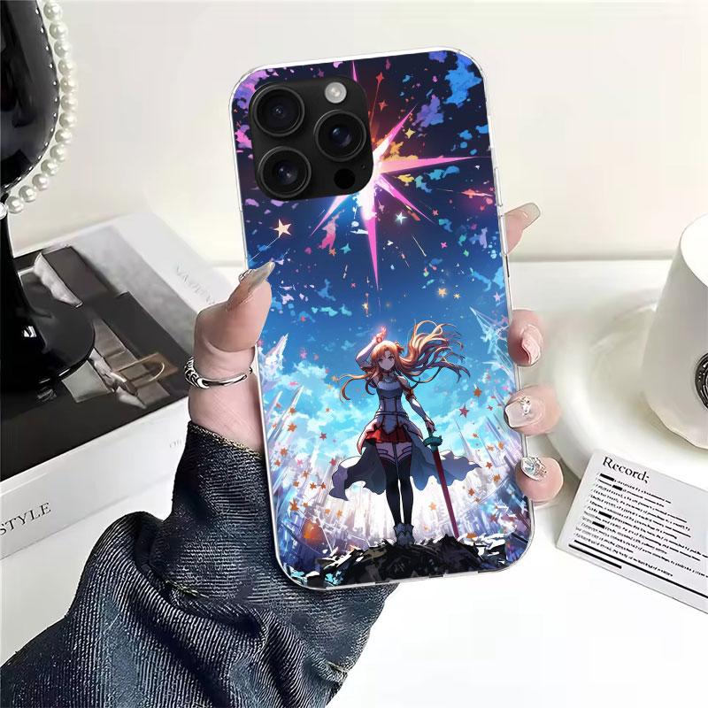 Anime Sword Art Online SAO Soft Phone Case For IPhone 11 17 Air 16E 16 Pro Max 15 + 14 Plus 13 Mini 12 Apple 7 SE 8 Fundas Coque
