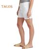 Shorts femininos de verão, slim fit, reto, comprimento até o joelho, esportivo, cor sólida, bolsos, cintura alta, casual, uso diário, shorts