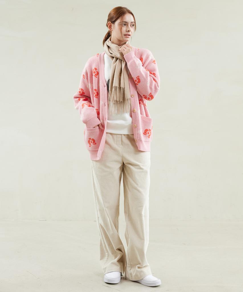 YUJEEOT Phalaenopsis Logo Cardigan - Sky Blue, Pink