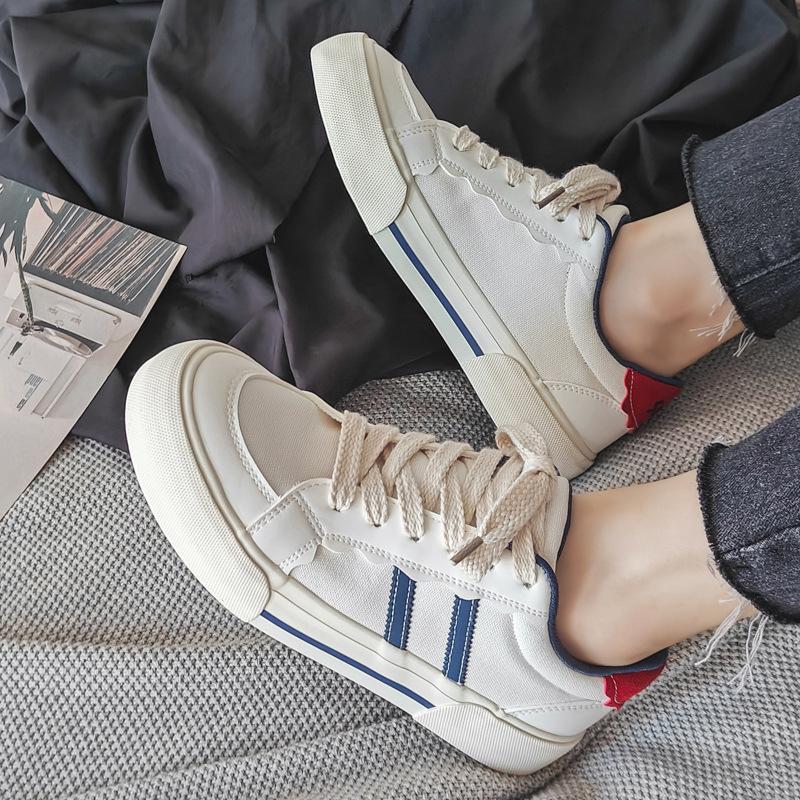 Fashion Skateboarding Shoes for Men's Canvas Thick Bottom Platform Shoes Comfortable Breathable Vulcanized Shoes Casual Sneakers
