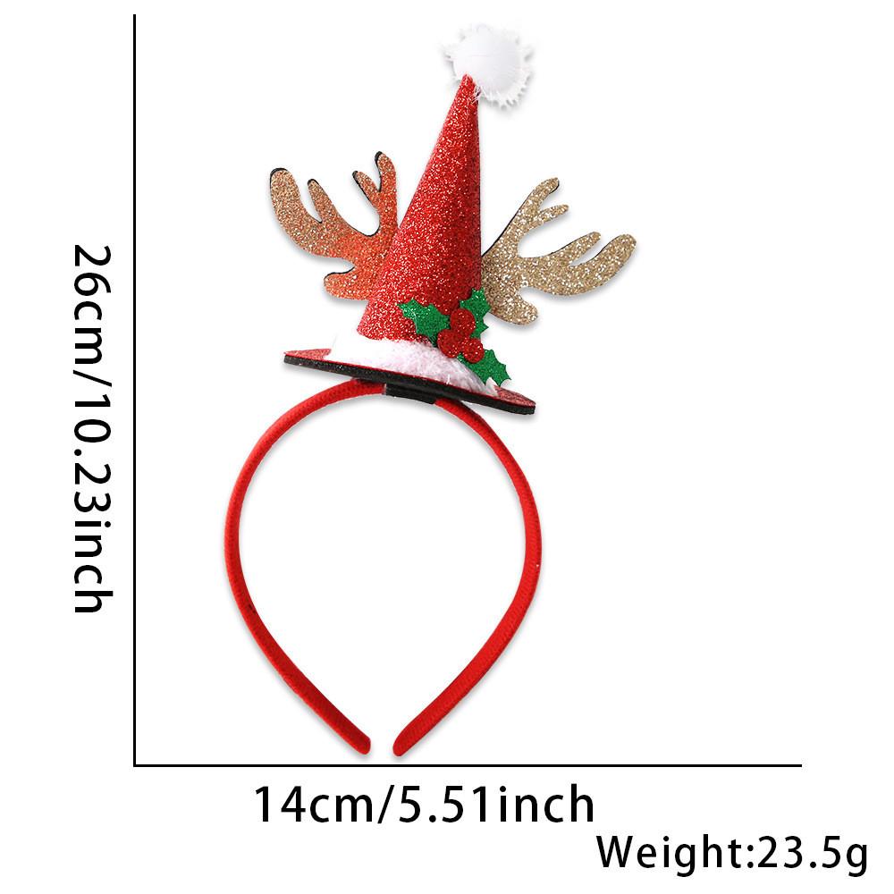 

Colorful Christmas Hat Headband With Reindeer Antlers Perfect For Kids Holiday Celebrations Antler Santa Hat