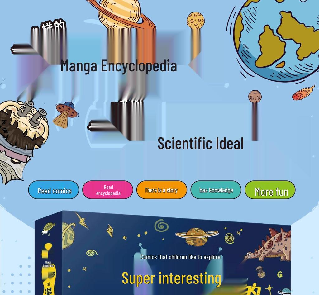 Super Comic Encyclopedia: Children's Exploration Edition – All 8 Volumes On Universe, Dinosaurs, Ocean, and Birds