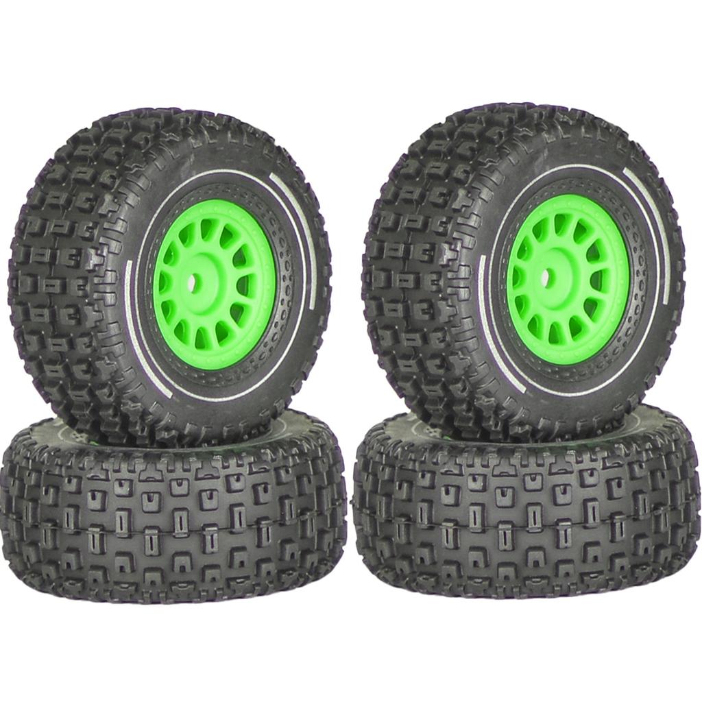 Remote Control Model Rubber Car Supplies Beadlock Wheel Mud Terrain Tires Set Wheel Tires Detachable Fine Car Parts