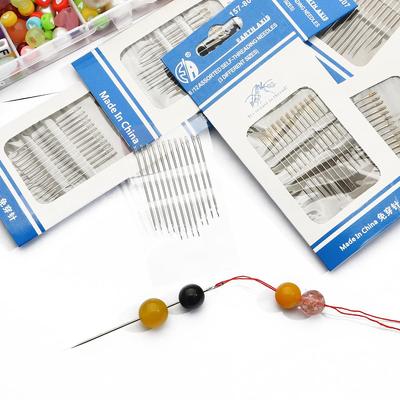 Agulha de costura de aço inoxidável, vários tamanhos, abertura lateral, agulhas de dardo, ferramenta de bordado, acessório de costura doméstica