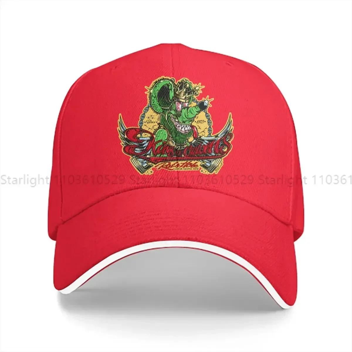 

Washed Mens Baseball Cap Rat Fink Trucker Snapback Caps Dad Hat Golf Hats One Size