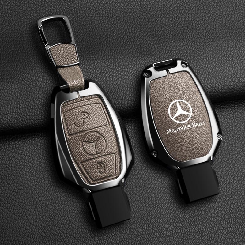 MRT3 Zinc Alloy Leather Car Key Case Cover Holder Shell Protector For Mercedes Benz A B C S Class AMG GLA CLA GLC W176 W221 W204 W205