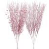 2Pcs Glitter Branches Christmas Tree Decoration Artificial Flowers for Home Fake Flowers Xmas Ornaments New Year Party Decortion