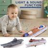 Inertial Simulation Aircraft Carrier Model Plastic Toy Car For Boys Ages 2-6 With Sound And Light Effects