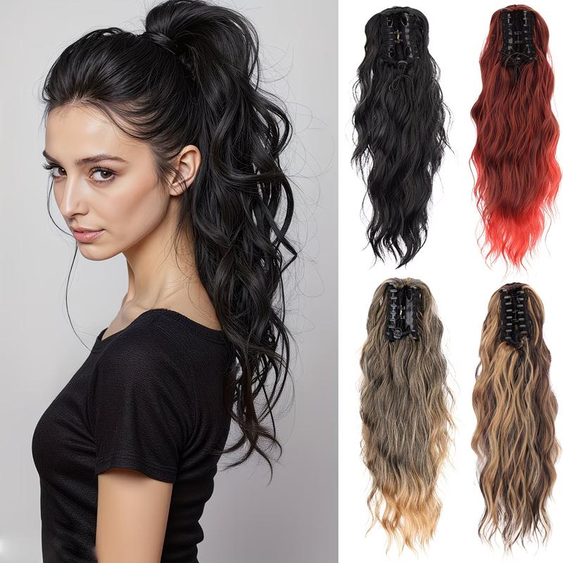 Heat-Resistant High Temperature Synthetic Ponytail Wig for Women Curly Stylish and Elegant with Easy To Wear Claw Clip Perfect for Halloween