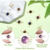 Ipotkitt 30 Pcs Natural Mixed Gemstone Connector Charms Sun Stone Charms Links Celestial Stone Charms for Jewelry Making DIY Craft Findings
