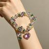 Austrian Crystal Colored Heart Bracelet - Light Luxury Ins Style Gift for Girls
