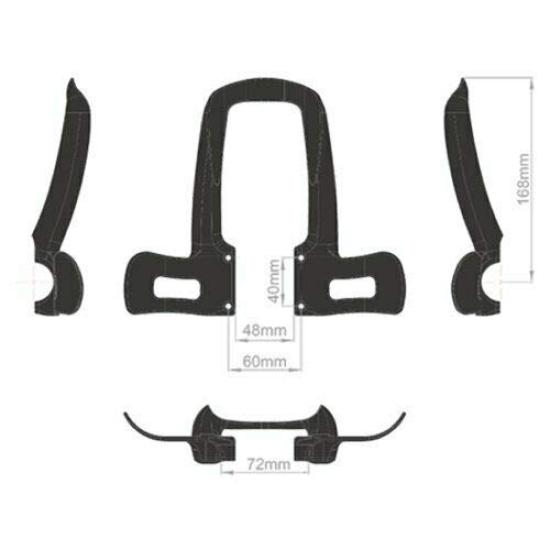 Controltech Impel TT UD Karbonový Aerobar Time Šedá WH1852 Clip-on Triál/Triatlon Deco, TTH-13,