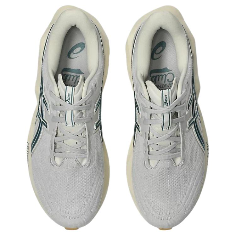 Men's Sneakers ASICS NOVABLAST 6 Running Shoes Unisex Low Top Cloud Gray/Misty Blue Green