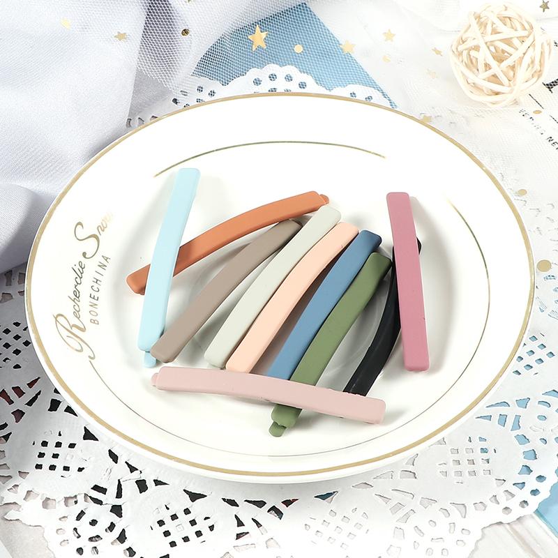 10Pcs/Set Candy Morandi Color Hair Clips Classic Simple Basic Hairpins Painted Fashion Hair Accessories For Women Girls Barrette