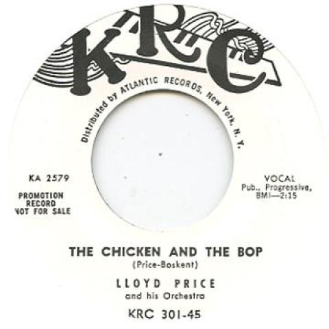 

7inch Record LLOYD PRICE - Chicken And The Bop / Such A Mess KRC5000 KRC UK UK Blues