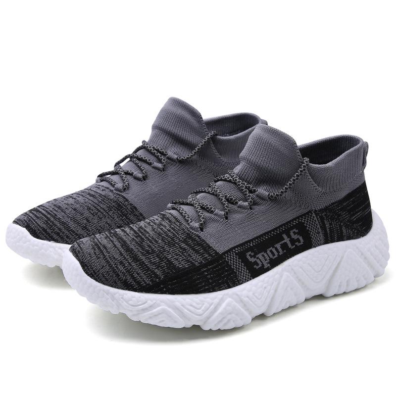 

Large size socks shoes fly-woven sneakers elastic sole 46 men s casual shoes fashion trend socks mouth sneakers 46