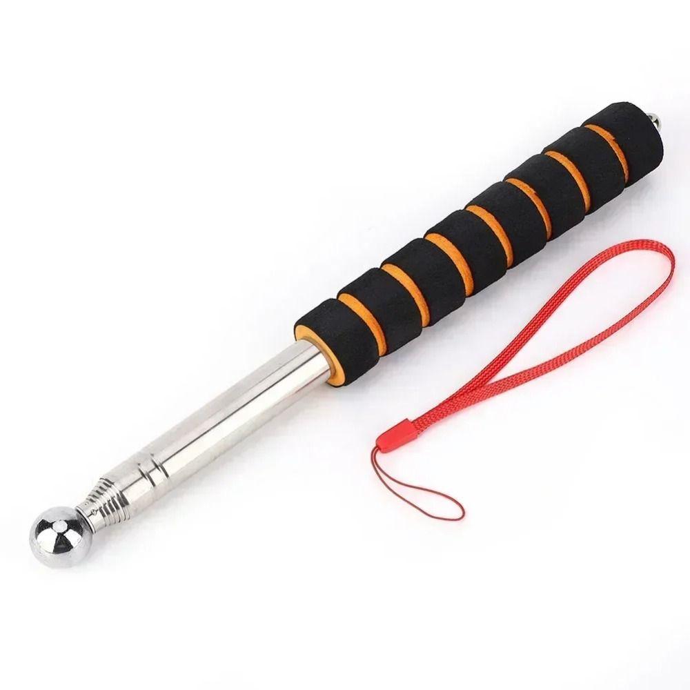 Stainless Steel Telescopic Empty Drum Hammer Stretchable Floor Test Rod  Sound Inspection Tool