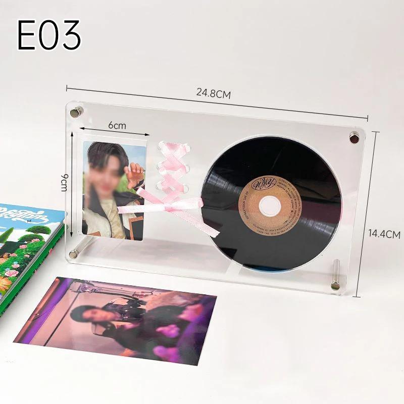 Ins Cd Picture Display Stand Frame Poster Holder Transparent Acrylic Photo Frame Idol Postcards Protector Album Home Room Decor