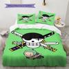 One Piece Pattern Bedding Quilt Set Quilt Cover Pillowcase Home Birthday Gift(1 * Duvet Cover + 2 * Pillowcase, Without Core)