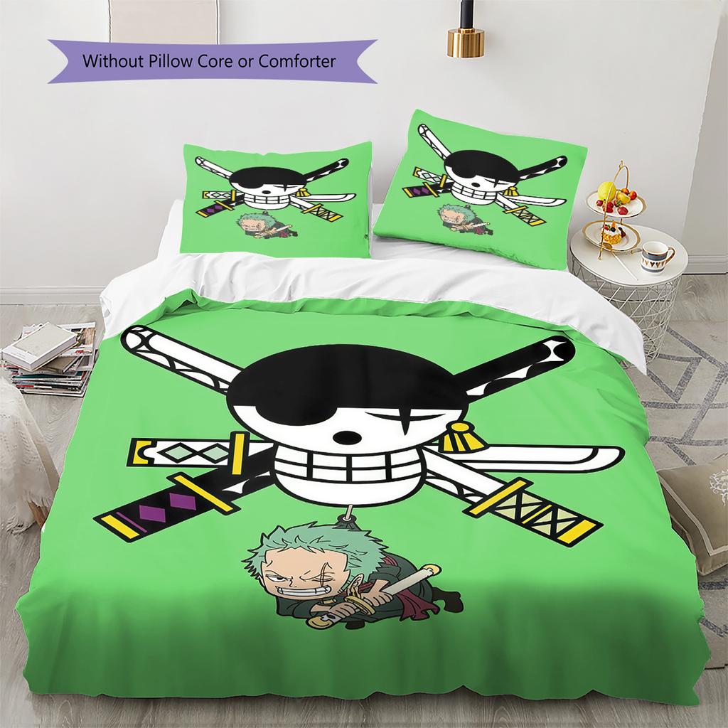 One Piece Pattern Bedding Quilt Set Quilt Cover Pillowcase Home Birthday Gift(1 * Duvet Cover + 2 * Pillowcase, Without Core)