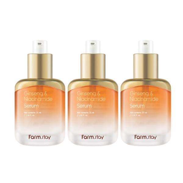 

FarmStay Ginseng & Niacinamide Тонер 150 мл, Сыворотка 35 мл, Эмульсия 120 мл, Крем 55 мл (15 вариантов) #Serum 35ml x 3pcs