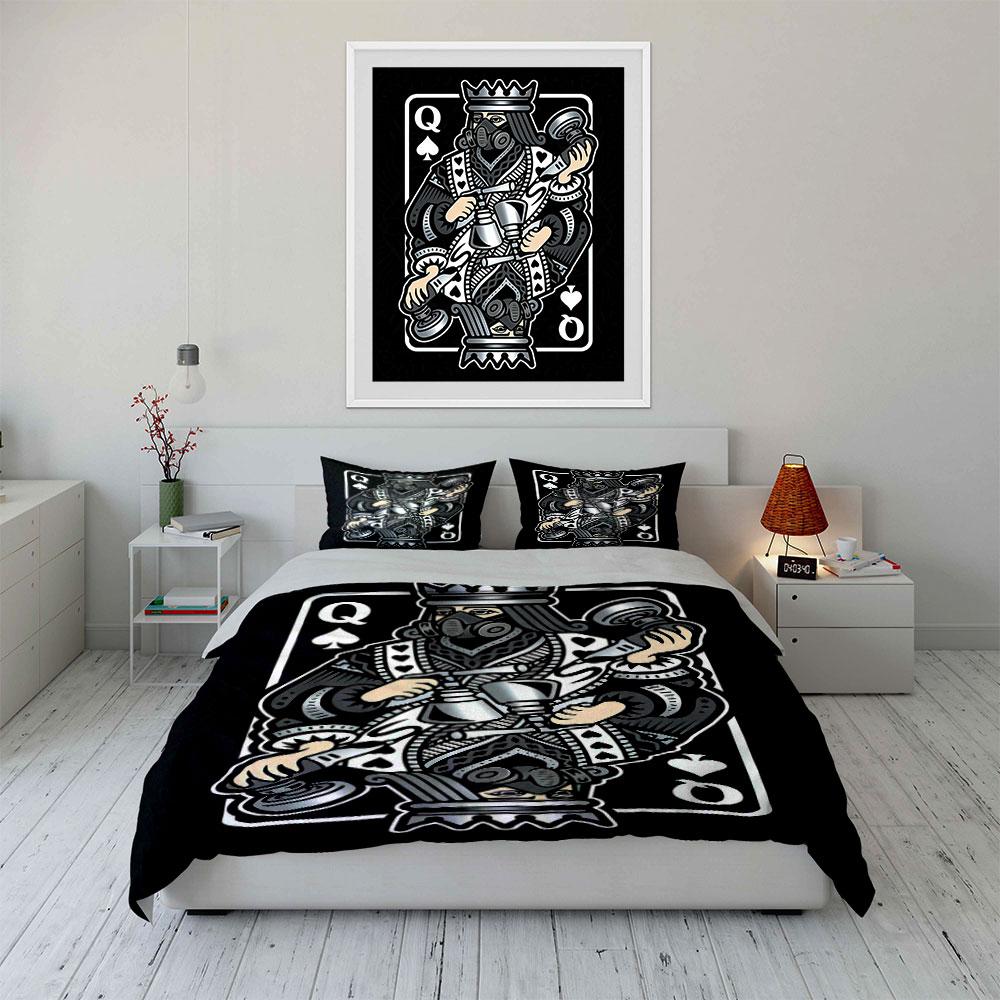 Queen of Spades design. Bedding sets Duvet cover sets Duvet covers Pillowcases(1 * Duvet Cover 2 * Pillowcases without duvet insert)
