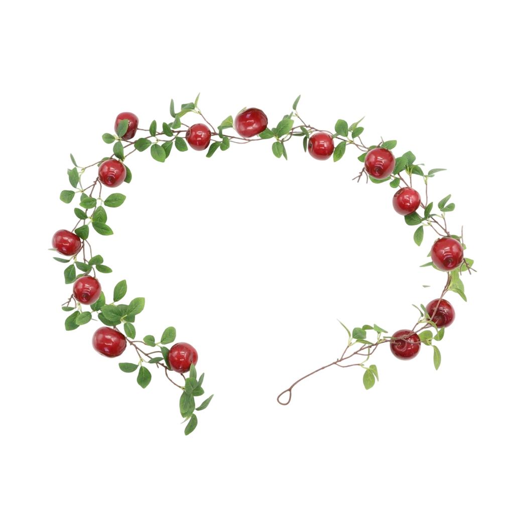1.8m Artificial Orange Red Garland for Fireplace Mantel Hanging Decor