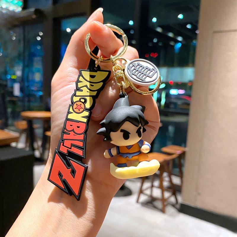 Cartoon Animation Sun Wukong Keychain Creative Car Key Chain Bag Doll Pendant Gift single pack