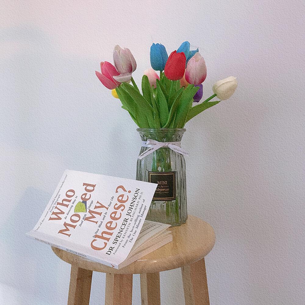 DIY 5pcs Bridal Bouquet Wedding Decoration Home Tulipanes Tulip Fake Flowers Artificial Plant