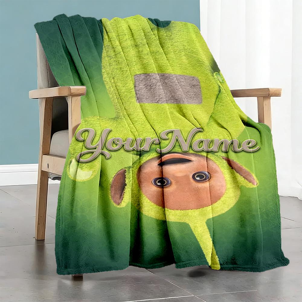 Teletubbies Customize Your Name Blanket Cozy Personalized Blanket Ultra-Soft Suitable for Nap Picnics Couch Office Four Seasons Universal