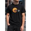 Plus Size - Men's T-Shirt S-5XL Featuring A Hilarious Laughing Emoji And Cartoon Character Graphic Print - A Casual Short-Sleeve Crew-Neck Top With A