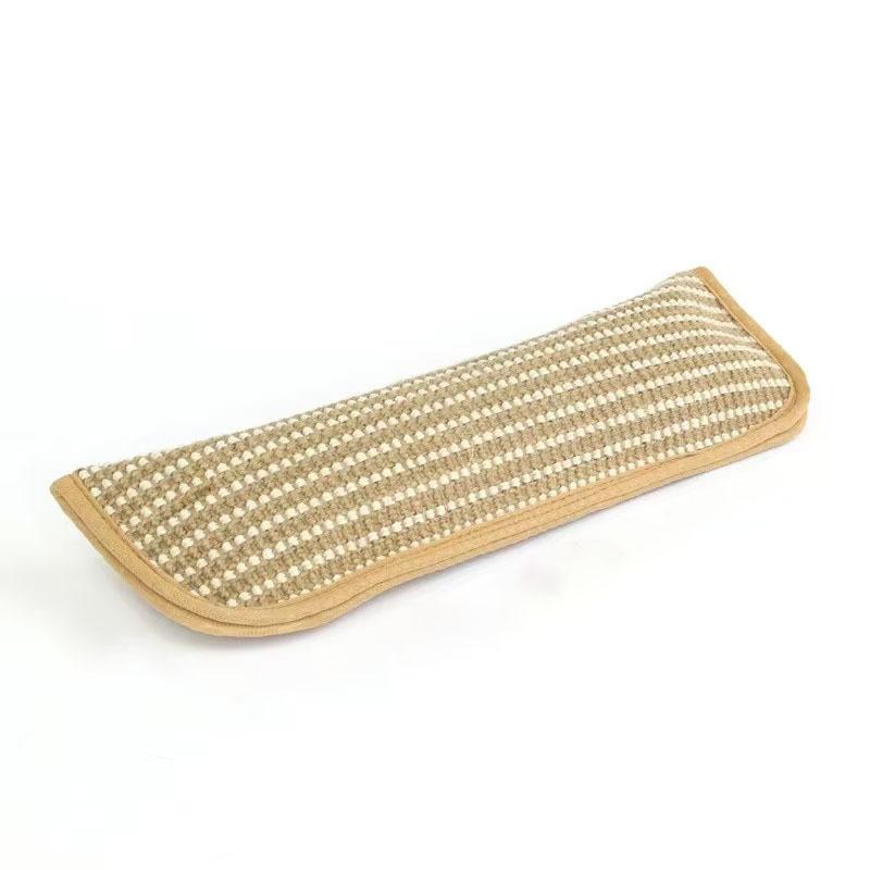 

Multi functional cat scratch pad toy pillow chew resistant cat bed soft mosquito repellent pet interactive toy S бежевый