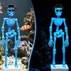 Underwater Dancing Skull Decor Skeleton Aquarium Bubbler with Adjustable Air Flow, 3D Printed Creative Fish Tank Ornaments Powered Moving Oxygenating