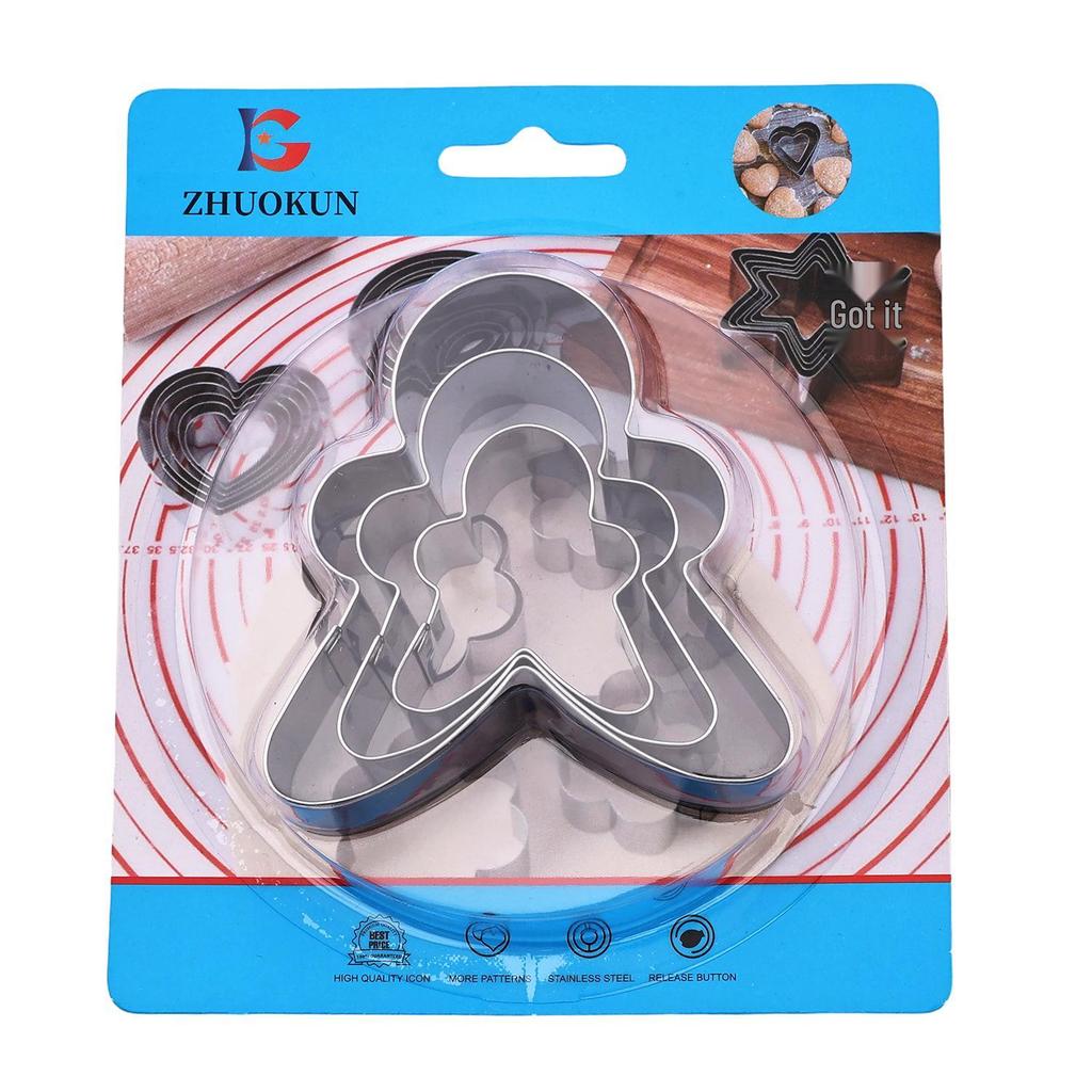 Stainless Steel Cookie & Fruit Cutter Set - Pentagram, Four-Pointed Star, Heart, Square, Rectangle Shapes