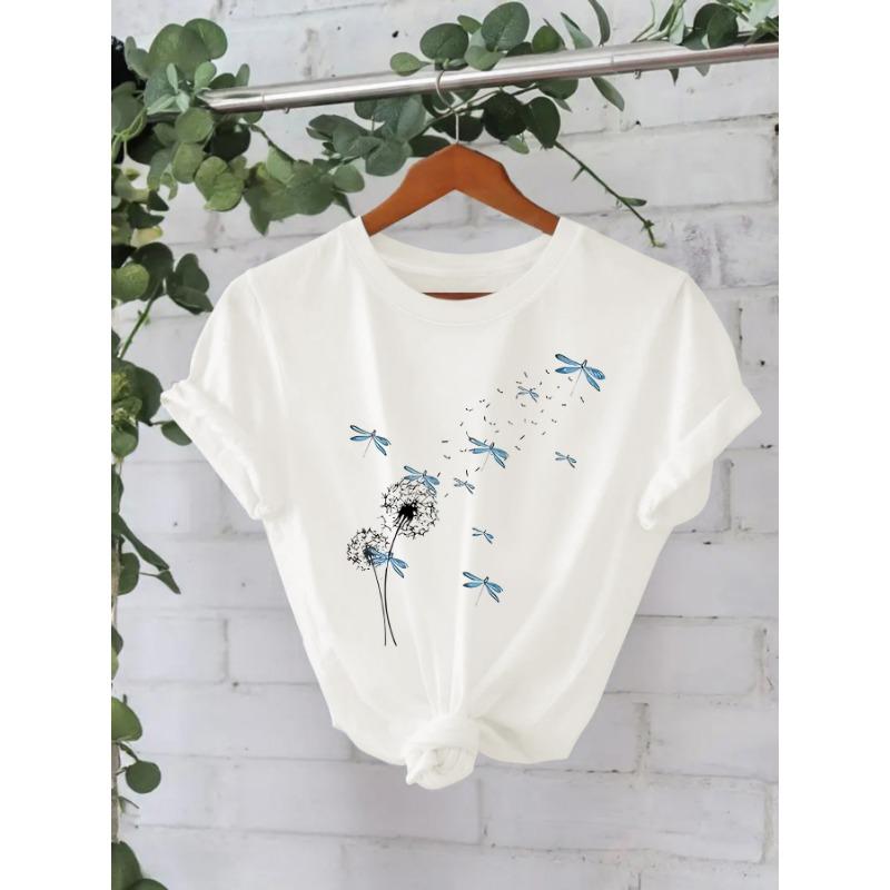 Dandelion Summer New Short-sleeved Women's Fashion T-shirt